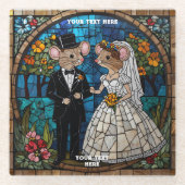 Muis Bruidspaar Onderzetters (Voorkant)