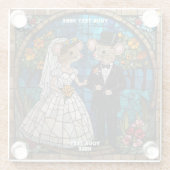 Muis Bruidspaar Onderzetters (Achterkant)