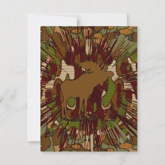 Muis Camouflage Invitaties Kaart (Achterkant)