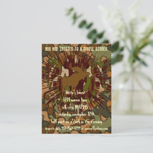 Muis Camouflage Invitaties Kaart (Staand voorkant)