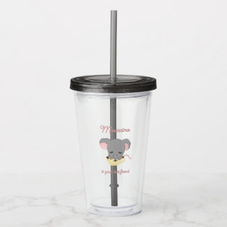 Muis Cappuccino Acryl Drinkbeker