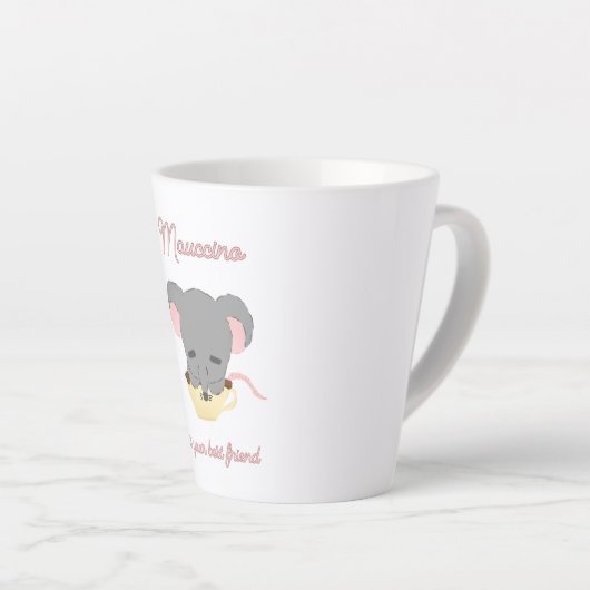 Muis Cappuccino Latte Mok (Rechterhoek)