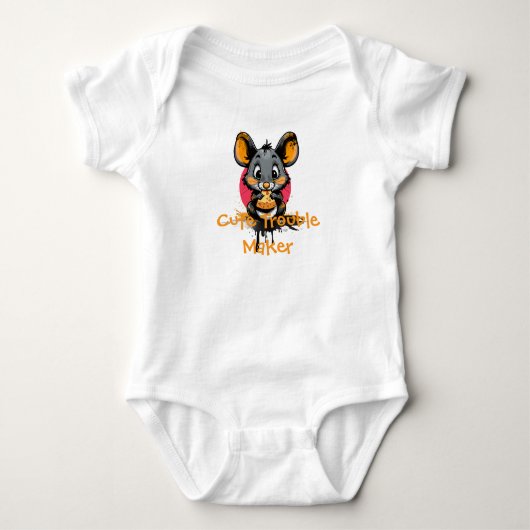 Muis Cartoon Baby Body Pak Romper (Voorkant)