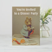 Muis Chef Invitation Card Kaart (Staand voorkant)