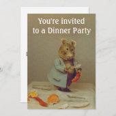 Muis Chef Invitation Card Kaart (Voorkant / Achterkant)