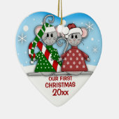 Muis Couple First Kerstmis Ornament (Rechts)