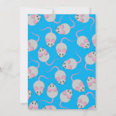 Muis Cute Mice Kinder 1e verjaardag Kaart (Achterkant)