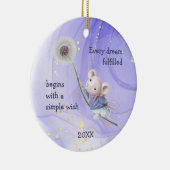 Muis Dandelion elke droom Eenvoudig Inspirerend Keramisch Ornament (Rechts)