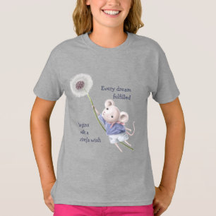 Muis Dandelion elke droom Eenvoudige wens T-shirt