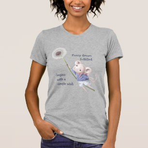 Muis Dandelion elke droom Eenvoudige wens T-shirt