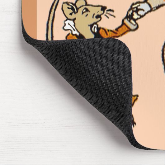 muis danst met een kat muismat (Hoek)