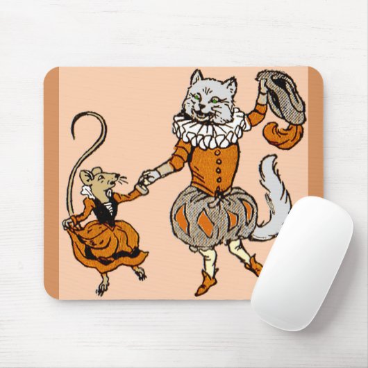 muis danst met een kat muismat (Met muis)
