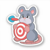 Muis Darts Dart Dartboard Sticker (Voorkant)