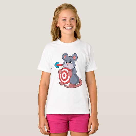 Muis Darts Dart Dartboard T-shirt (Voorkant volledig)