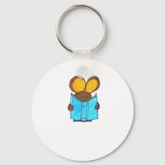 Muis de boekenwerm sleutelhanger (Voorkant)