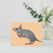 Muis die bloemen, Daisies: Kunst Briefkaart (Staand voorkant)