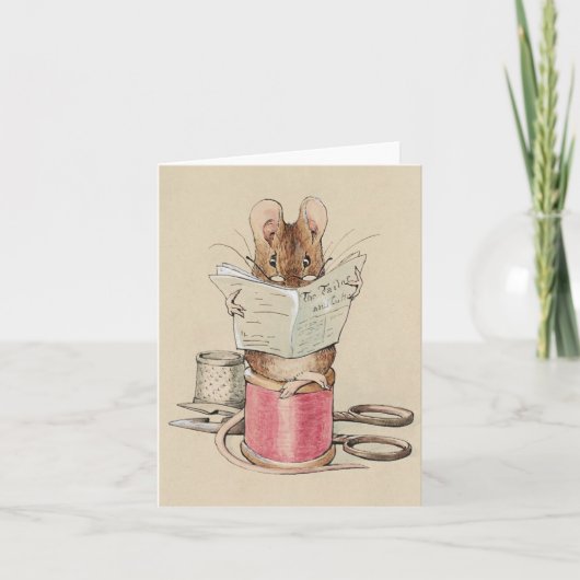 Muis die de Kaart van de krantennota leest (Voorkant)