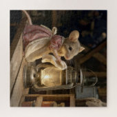 Muis die een oude lantaarn afstoft legpuzzel (Horizontaal)