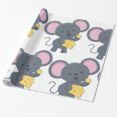Muis die kaas eet cadeaupapier (Uitgerold)