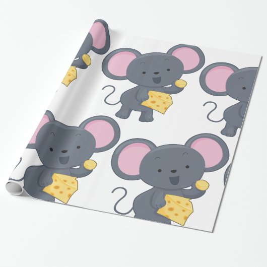 Muis die kaas eet cadeaupapier (Uitgerold)