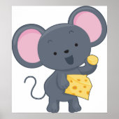 Muis die kaas eet poster (Voorkant)