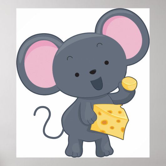 Muis die kaas eet poster (Voorkant)