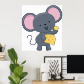 Muis die kaas eet poster (Thuiskantoor)