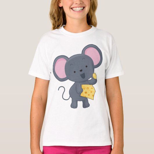 Muis die kaas eet t-shirt (Voorkant)