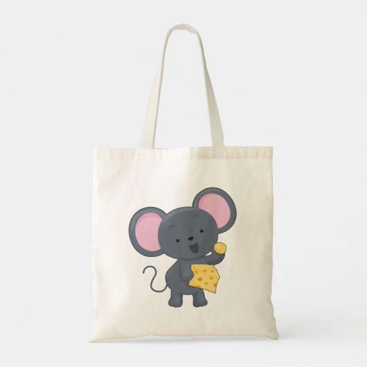 Muis die kaas eet tote bag (Achterkant)