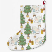 Muis die kerstboom decorreert grote kerstsok (Achterkant)