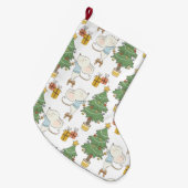 Muis die kerstboom decorreert grote kerstsok (Voorkant (Hangend))