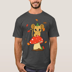 Muis die lekt in herfst paddenstoelT-Shirt T-shirt