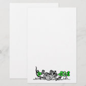 Muis die speelt in shamrocks (Voorkant / Achterkant)