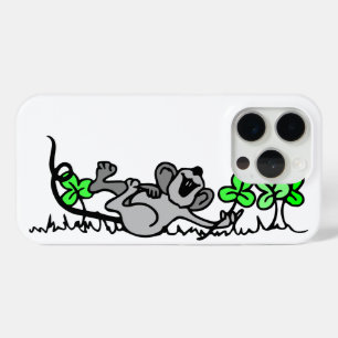 Muis die speelt in shamrocks iPhone 15 pro case
