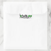 Muis die speelt in shamrocks ronde sticker (Tas)