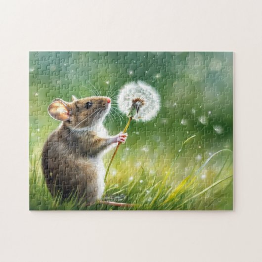Muis doet een wens legpuzzel (Horizontaal)
