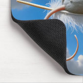 Muis drijvend op een veer muismat (Hoek)