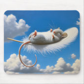 Muis drijvend op een veer muismat (Voorkant)