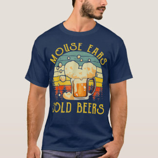 Muis Ears en koude bier grappig bier  T-shirt