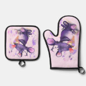 Muis Eat Ice Cream Grappig Ovenwant & Pannenlap Set (Voorkant)