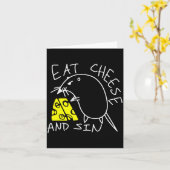 Muis Eet Kaas En Zonde Grappige Kaasliefhebber  Kaart (Gele Bloem)