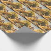 Muis eet maïs op de kolf cadeaupapier (Hoek)