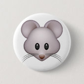 Muis - Emoji Ronde Button 5,7 Cm (Voorkant)