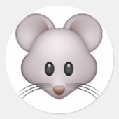 Muis - Emoji Ronde Sticker (Voorkant)