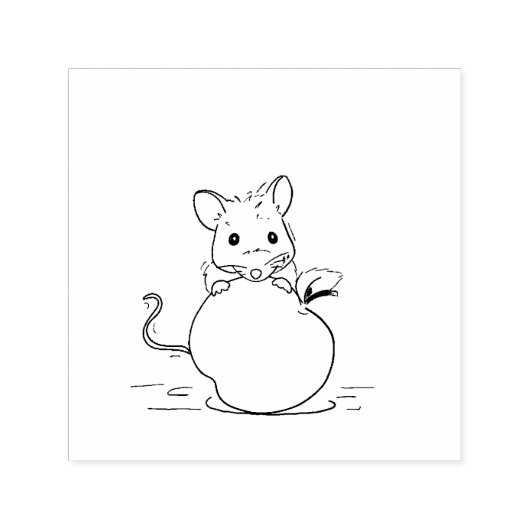 Muis en appel stempel (Design)