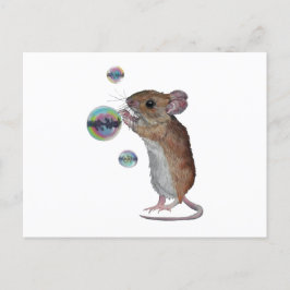 Muis en bellen aankondigingskaart