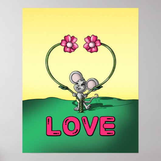 Muis en Bloemen Poster (Voorkant)
