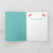 Muis en botervliegen Dank je wel Bedankkaart (Binnen)