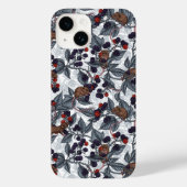 Muis en braambeien op wit Case-Mate iPhone case (Achterkant)
