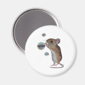 Muis en bubbels koelkast magneet (Voorkant / Achterkant)